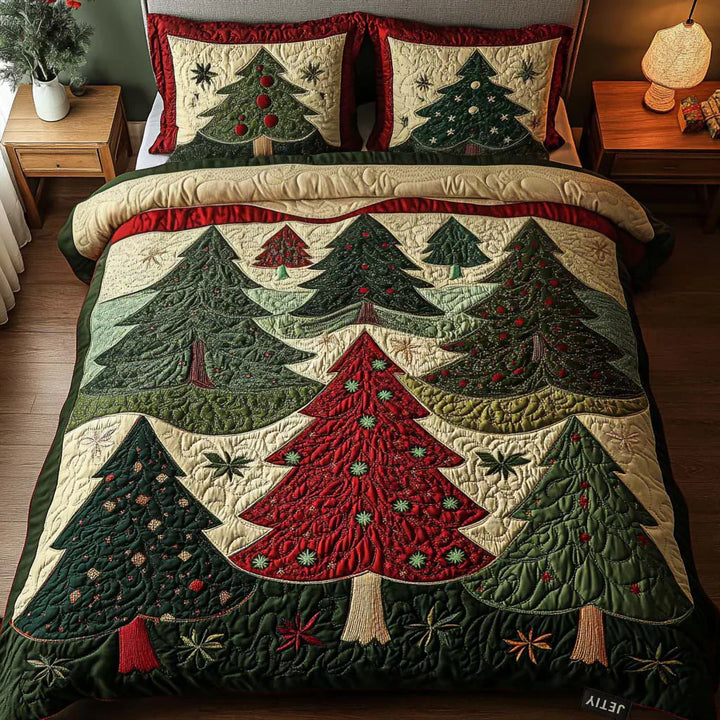 Juego de cama acolchado de 3 piezas - Bosque de la Alegría
