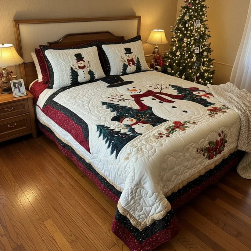 Juego de cama acolchado de 3 piezas - Amigos de las Nieves