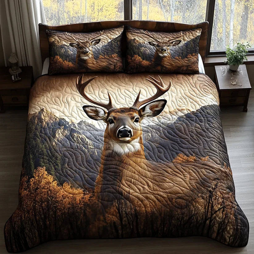 Juego de cama acolchado de 3 piezas - Animales del Bosque